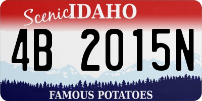 ID license plate 4B2015N