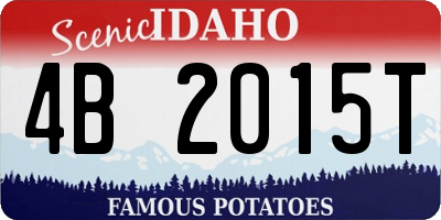 ID license plate 4B2015T