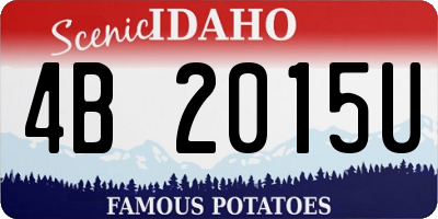 ID license plate 4B2015U