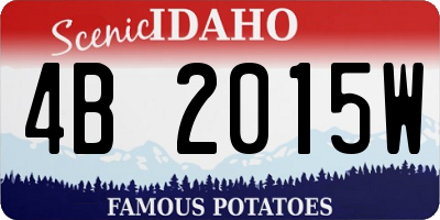 ID license plate 4B2015W