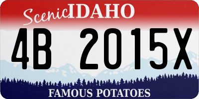 ID license plate 4B2015X