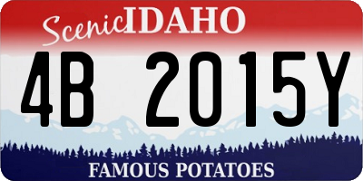 ID license plate 4B2015Y