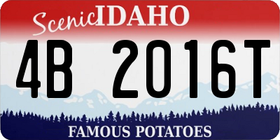 ID license plate 4B2016T