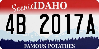 ID license plate 4B2017A