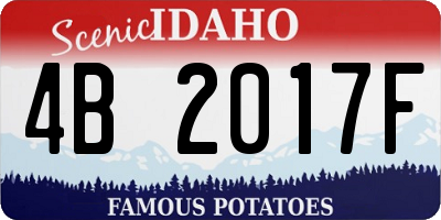 ID license plate 4B2017F