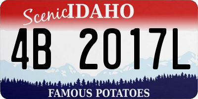 ID license plate 4B2017L