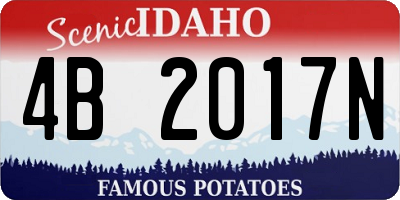 ID license plate 4B2017N