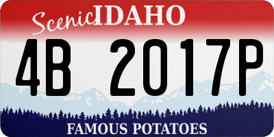 ID license plate 4B2017P