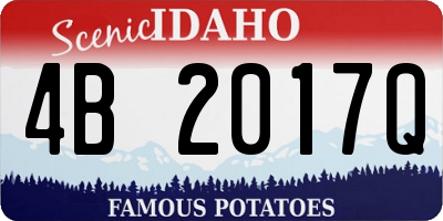 ID license plate 4B2017Q