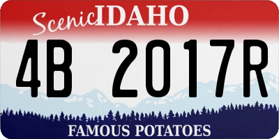 ID license plate 4B2017R