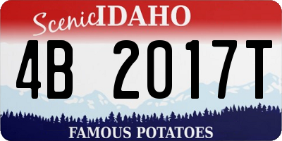ID license plate 4B2017T