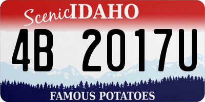 ID license plate 4B2017U