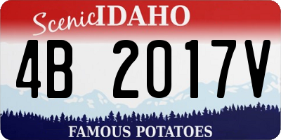 ID license plate 4B2017V