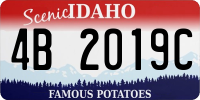 ID license plate 4B2019C