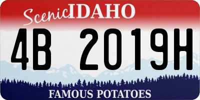 ID license plate 4B2019H