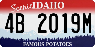ID license plate 4B2019M