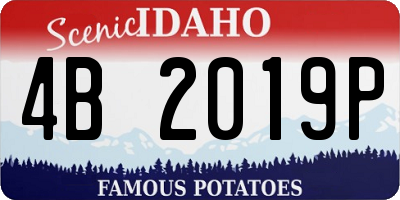 ID license plate 4B2019P