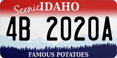 ID license plate 4B2020A