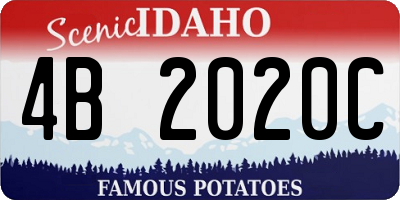 ID license plate 4B2020C