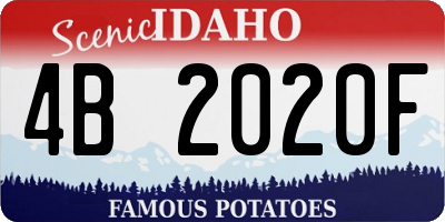 ID license plate 4B2020F
