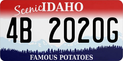 ID license plate 4B2020G