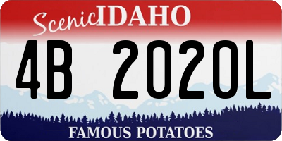 ID license plate 4B2020L