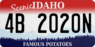 ID license plate 4B2020N