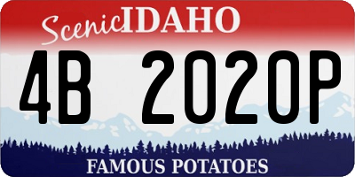 ID license plate 4B2020P