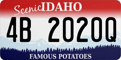 ID license plate 4B2020Q