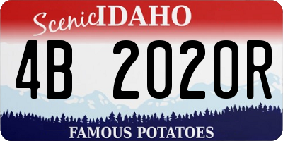 ID license plate 4B2020R