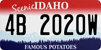 ID license plate 4B2020W