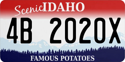 ID license plate 4B2020X