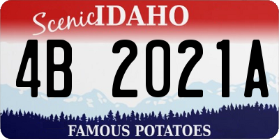 ID license plate 4B2021A