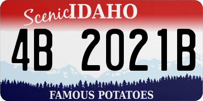 ID license plate 4B2021B