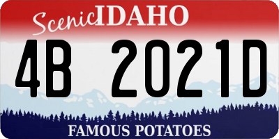 ID license plate 4B2021D