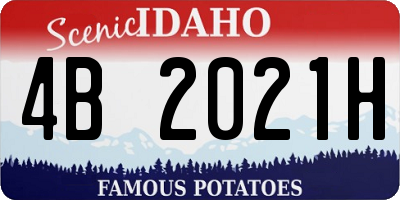 ID license plate 4B2021H