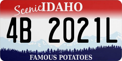ID license plate 4B2021L