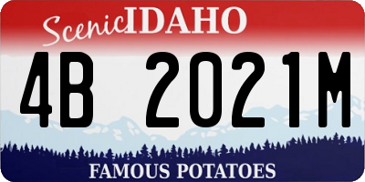 ID license plate 4B2021M