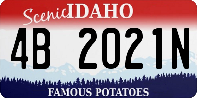 ID license plate 4B2021N