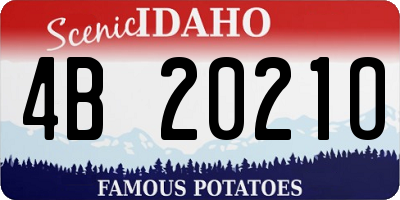 ID license plate 4B2021O