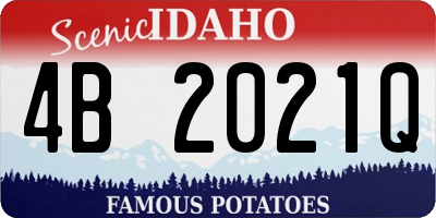 ID license plate 4B2021Q