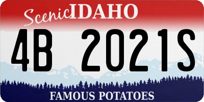 ID license plate 4B2021S