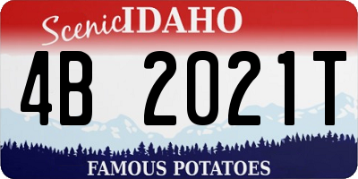 ID license plate 4B2021T