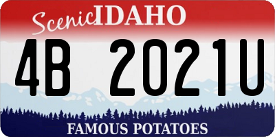 ID license plate 4B2021U