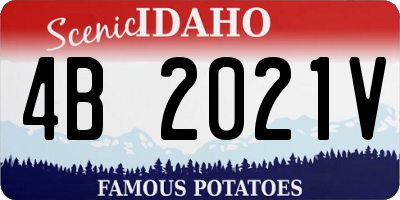 ID license plate 4B2021V