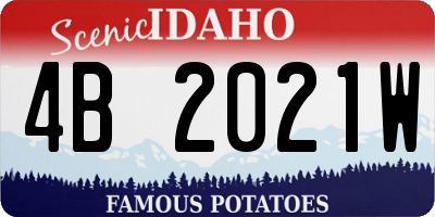 ID license plate 4B2021W