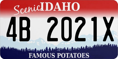 ID license plate 4B2021X