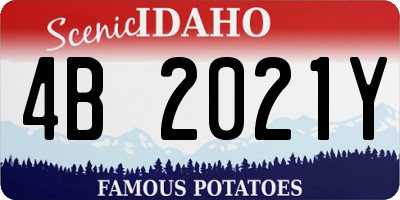 ID license plate 4B2021Y