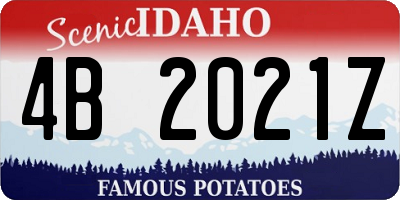 ID license plate 4B2021Z