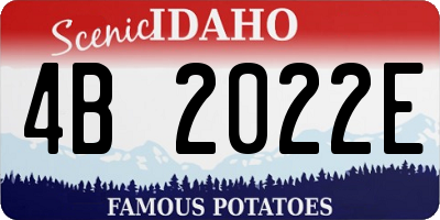 ID license plate 4B2022E